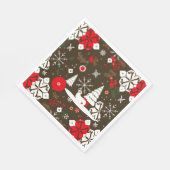 Schneefest-Muster Serviette (Ecke)