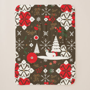 Schneefest-Muster Sherpadecke