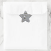 Schneefett Stern-Aufkleber (Tasche)