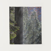 Schneefeuer im Wald Wandteppich (Vorderseite)