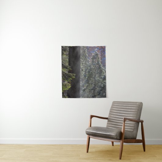 Schneefeuer im Wald Wandteppich (Beispiel)