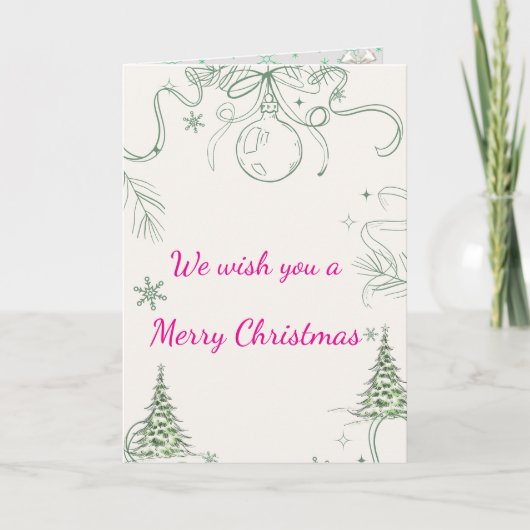 Schneefichten & Frieden Karte (Vorderseite)