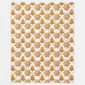 SCHNEEFLACHEN UND KRISTMAS-BAUKOOKIEN FLEECEDECKE (Vorderseite)