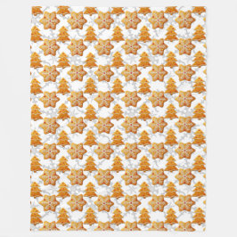 SCHNEEFLACHEN UND KRISTMAS-BAUKOOKIEN FLEECEDECKE