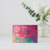 SCHNEEFLAKEN IN SILBEREN GLITZERN VISITENKARTE (Stehend Vorderseite)