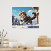 *~* Schneefliege Kitty 5:4 Kätzchen AP68 Poster (Küche)