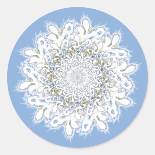 Schneeflocke1 Runder Aufkleber (Vorderseite)