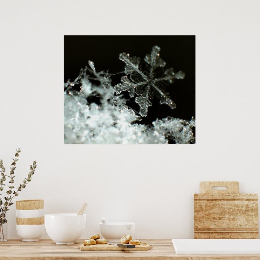 Schneeflocke 2009 Blizzard Poster (Küche)