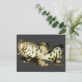 Schneeflocke-Aal Postkarte (Stehend Vorderseite)