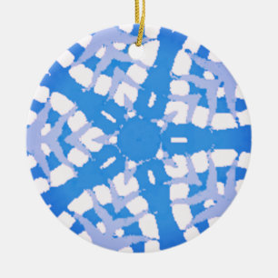 SCHNEEFLOCKE ABSTRACT KERAMIK ORNAMENT