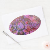 Schneeflocke Abstrakt Ovaler Aufkleber (Umschlag)