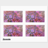 Schneeflocke Abstrakt Rechteckiger Aufkleber (Blatt)