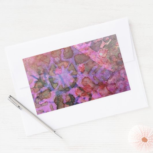 Schneeflocke Abstrakt Rechteckiger Aufkleber (Umschlag)