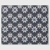 Schneeflocke Abstrakter Weihnachtsfeiertag Geschenkpapier (Flach)