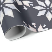 Schneeflocke Abstrakter Weihnachtsfeiertag Geschenkpapier (Rolleneckpunkt)