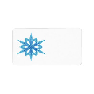 Schneeflocke Adressaufkleber