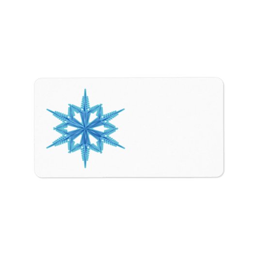 Schneeflocke Adressaufkleber (Vorne)