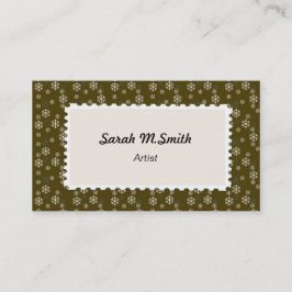 Schneeflocke, allgemein visitenkarte