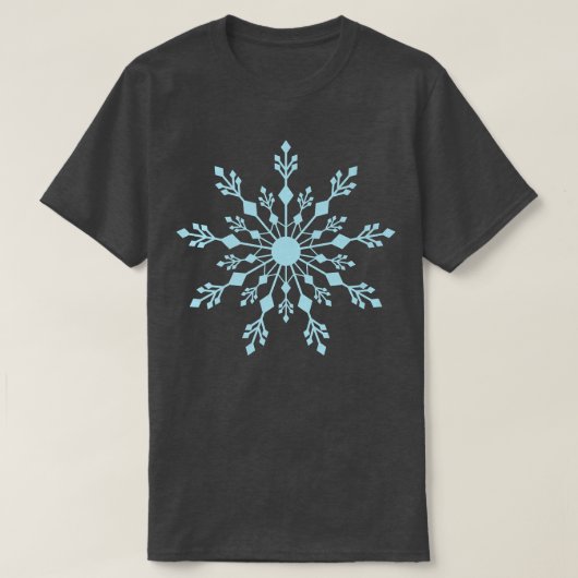 Schneeflocke als Muster im Winter T-Shirt (Design vorne)