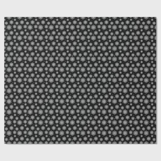 Schneeflocke, aquamarin und goldfarben, mit Fischs Geschenkpapier (Flach)