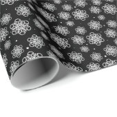 Schneeflocke, aquamarin und goldfarben, mit Fischs Geschenkpapier (Rolleneckpunkt)