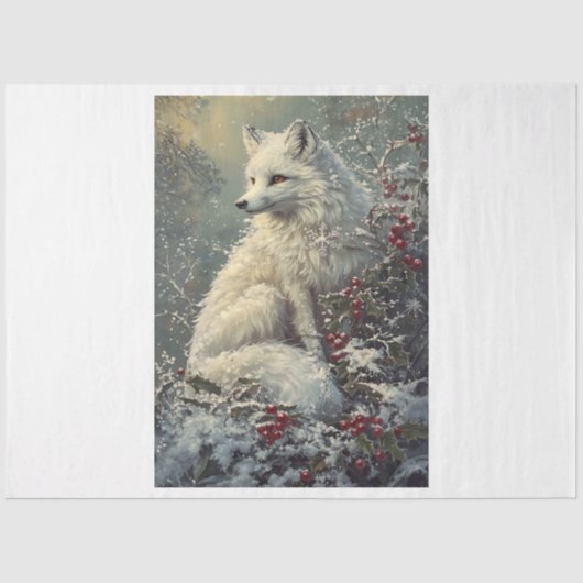 Schneeflocke Arctic Fox Seidenpapier (Vorderseite)