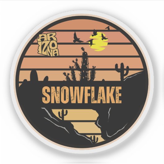 Schneeflocke, Arizona Aufkleber (Vorderseite)