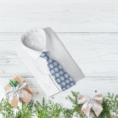 Schneeflocke auf blauer Rose Krawatte