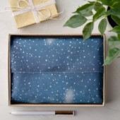 Schneeflocke auf dem Blue Winter Sky-Tissue Seidenpapier (Geschenk)