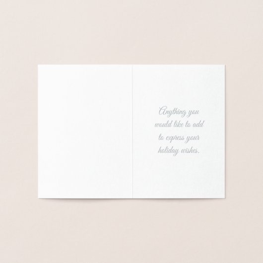 Schneeflocke auf den Silberstreifen Folienkarte (Innenseite)