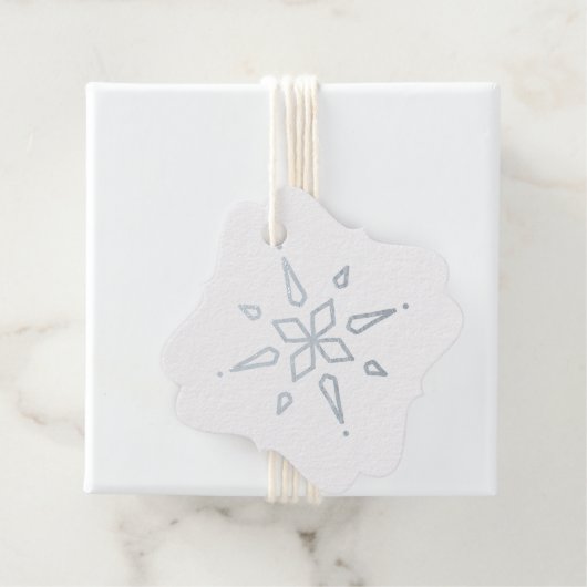 Schneeflocke auf den Silberstreifen Geschenkanhänger (Mit Box)