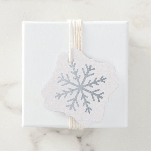 Schneeflocke auf den Silberstreifen Geschenkanhänger (Mit Box)