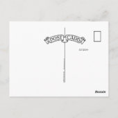 Schneeflocke auf der Postkarte des grünen Fotos (Rückseite)