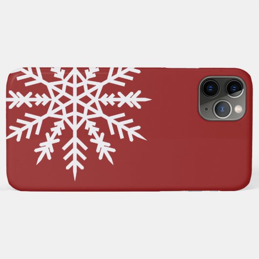 Schneeflocke auf einem roten iPhone-Fall Case-Mate iPhone Hülle (Rückseite (Horizontal))