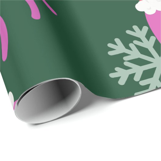 Schneeflocke auf Weihnachten Geschenkpapier (Rolleneckpunkt)
