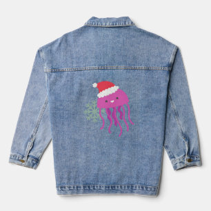 Schneeflocke auf Weihnachten Jeansjacke