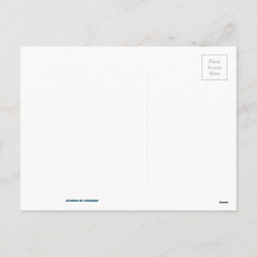 Schneeflocke aus Blaukristall Feiertagspostkarte (Rückseite)