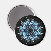 Schneeflocke aus Fraktal Magnet (Vorderseite/Rückseite)