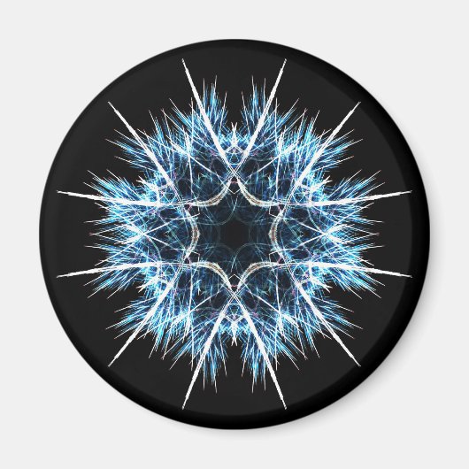 Schneeflocke aus Fraktal Magnet (Vorne)