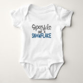 Schneeflocke Baby Strampler (Vorderseite)