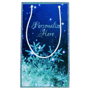 Schneeflocke blau aquamarin kleine geschenktüte