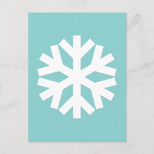 Schneeflocke blau feiertagspostkarte (Vorderseite)
