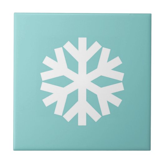 Schneeflocke blau fliese (Vorderseite)