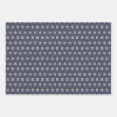 Schneeflocke Blau Geschenkpapier Set (Vorderseite 2)