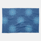 Schneeflocke-Blau Handtuch (Horizontal)