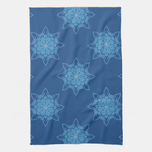 Schneeflocke-Blau Handtuch