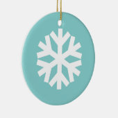 Schneeflocke blau keramik ornament (Rechts)