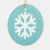 Schneeflocke blau keramik ornament (Links)