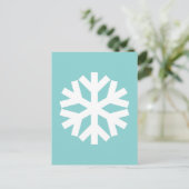 Schneeflocke blau postkarte (Stehend Vorderseite)