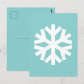 Schneeflocke blau postkarte (Vorne/Hinten)